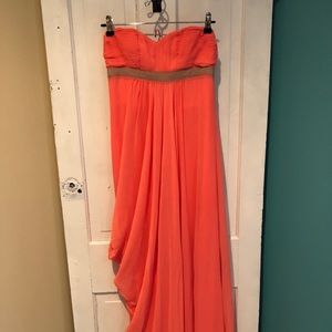 Coral BCBGMAXAZRIA Floor length gown